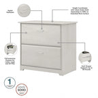 60W L-Desk with Hutch, Cabinet and Bookcase