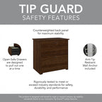 60W L-Desk with Hutch, Cabinet and Bookcase