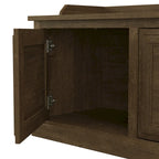 40W Hall Tree and Shoe Storage Bench with Doors