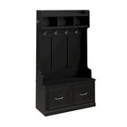 40W Hall Tree and Shoe Storage Bench with Doors