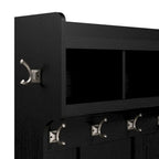 40W Hall Tree and Shoe Storage Bench with Doors