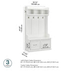 40W Hall Tree and Shoe Storage Bench with Doors