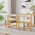 Elegant Barrel-Back Dining Armchair Set of 2