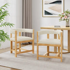 Elegant Barrel-Back Dining Armchair Set of 2