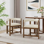 - Bennett Elegant Barrel-Back Dining Armchair Set of 2