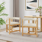 Elegant Barrel-Back Dining Armchair Set of 2