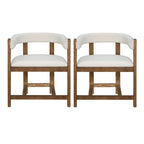 Elegant Barrel-Back Dining Armchair Set of 2