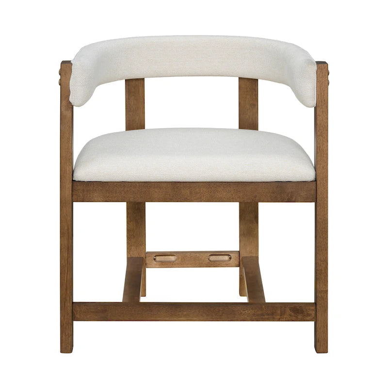 Elegant Barrel-Back Dining Armchair Set of 2