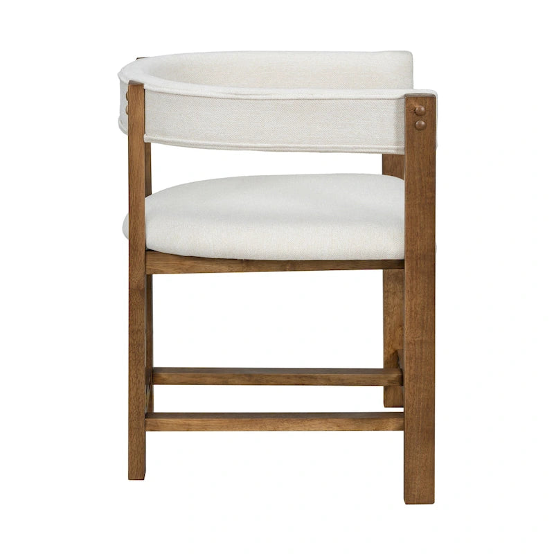 Elegant Barrel-Back Dining Armchair Set of 2
