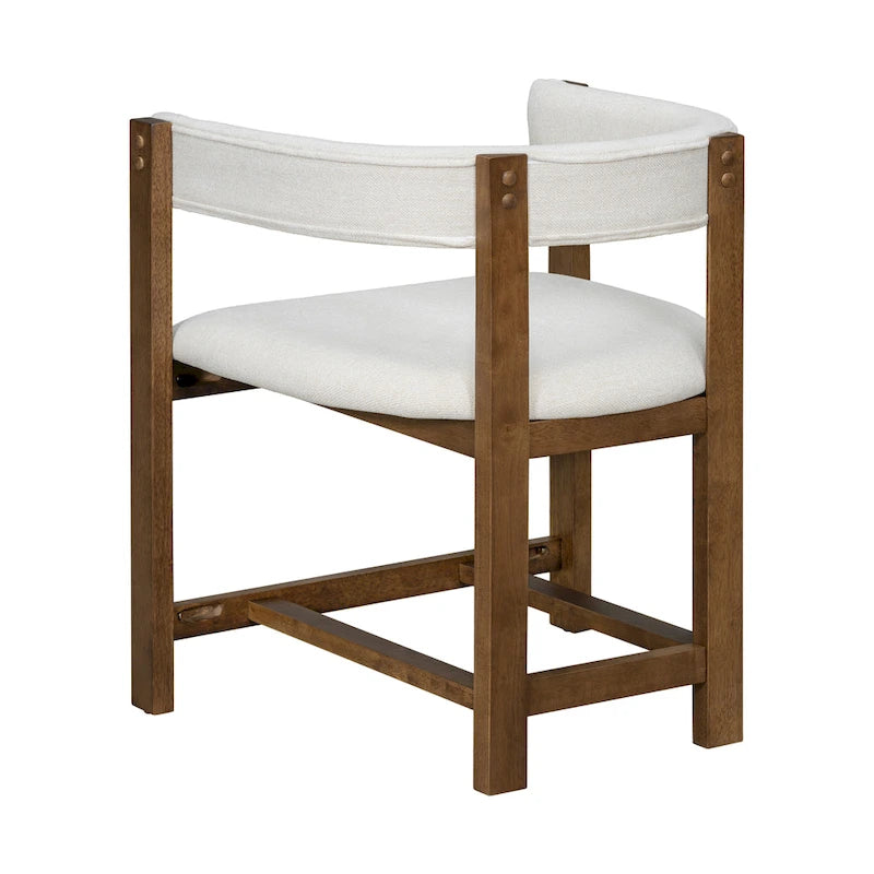 Elegant Barrel-Back Dining Armchair Set of 2