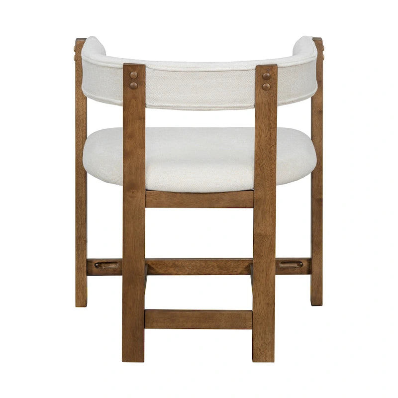 Elegant Barrel-Back Dining Armchair Set of 2
