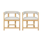 Elegant Barrel-Back Dining Armchair Set of 2