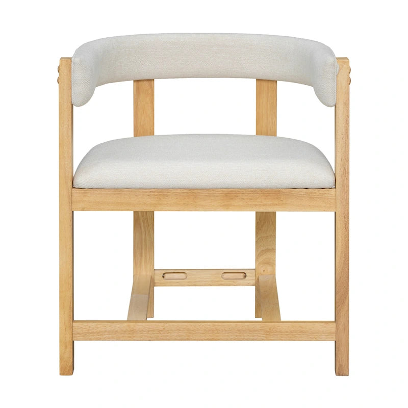 Elegant Barrel-Back Dining Armchair Set of 2