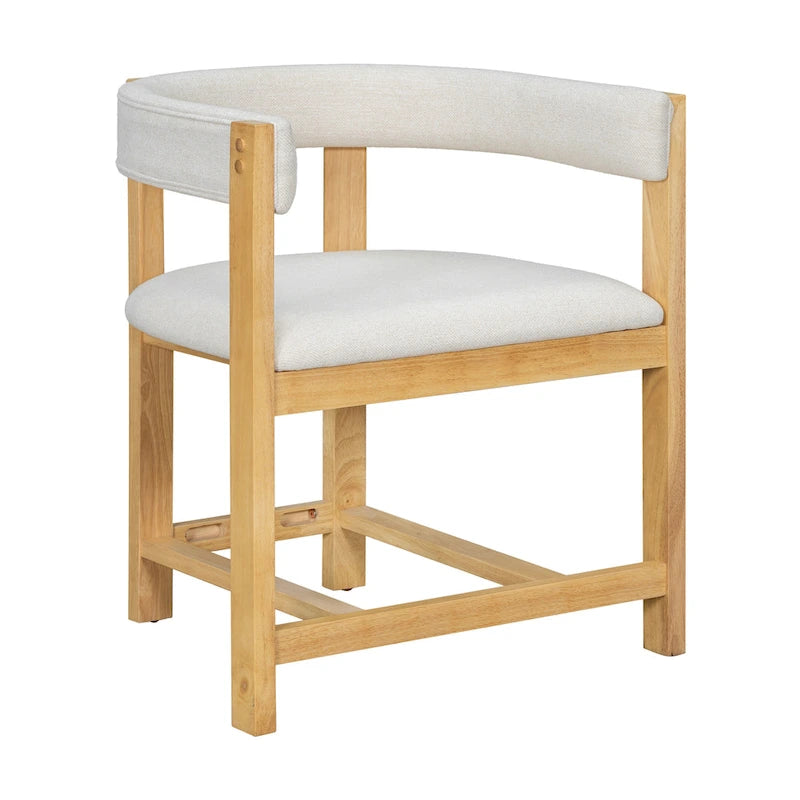 Elegant Barrel-Back Dining Armchair Set of 2