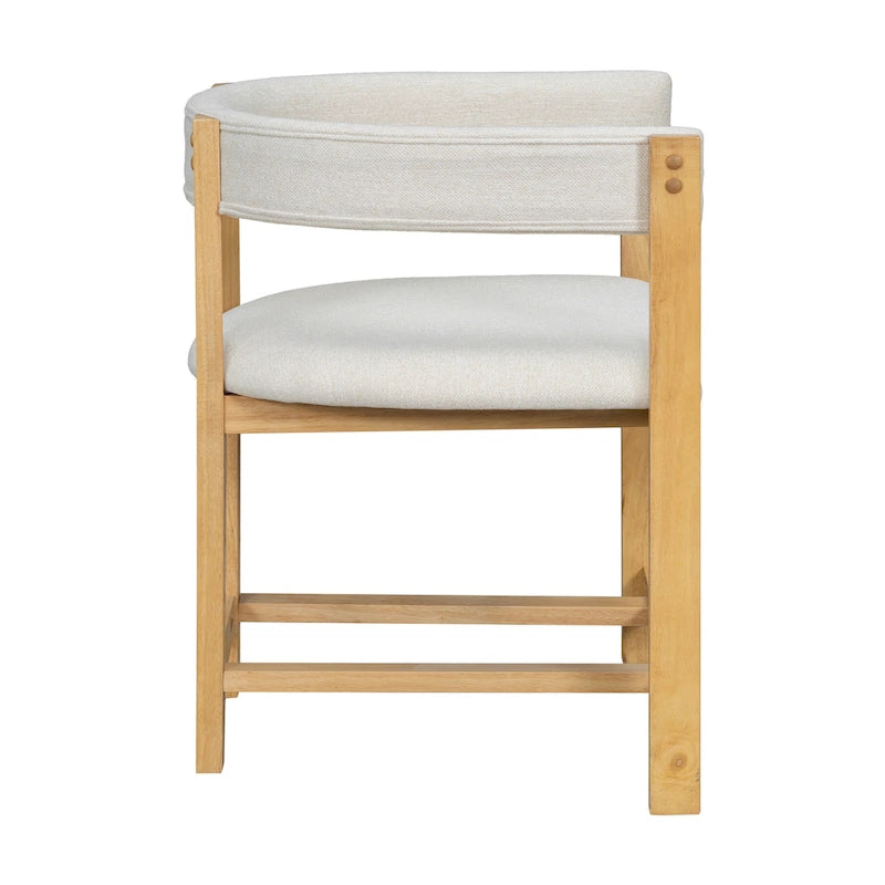 Elegant Barrel-Back Dining Armchair Set of 2
