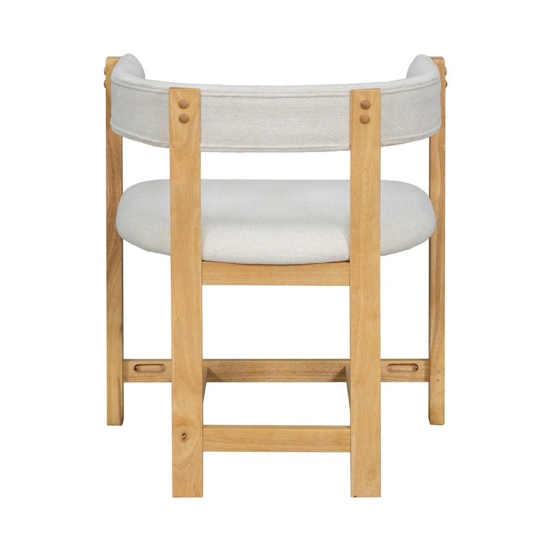 Elegant Barrel-Back Dining Armchair Set of 2