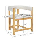Elegant Barrel-Back Dining Armchair Set of 2