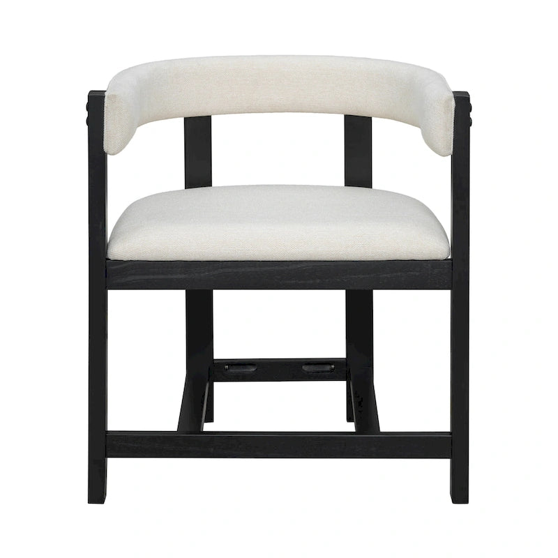 Elegant Barrel-Back Dining Armchair Set of 2