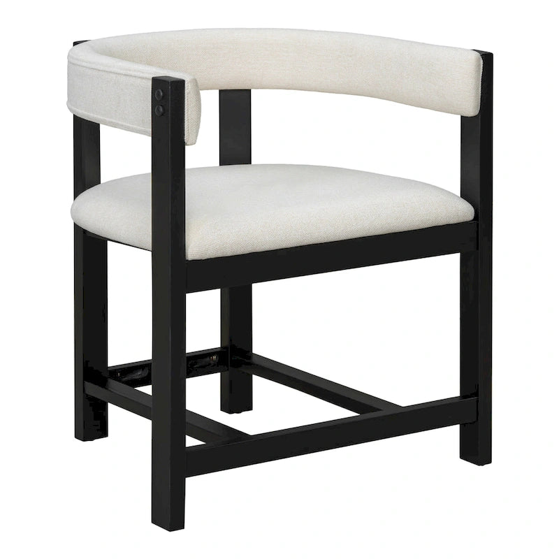 Elegant Barrel-Back Dining Armchair Set of 2