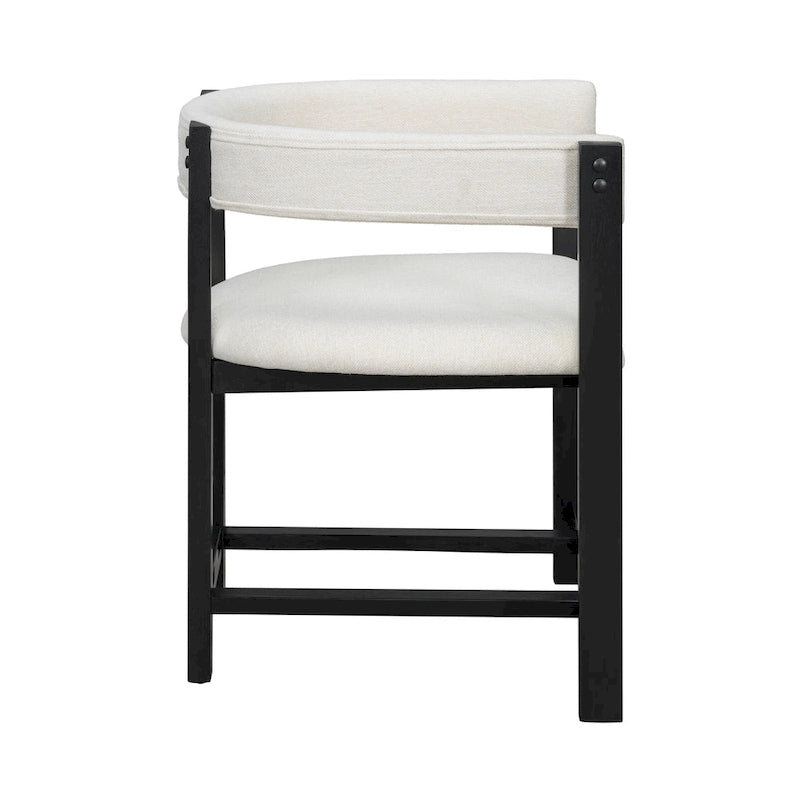 Elegant Barrel-Back Dining Armchair Set of 2
