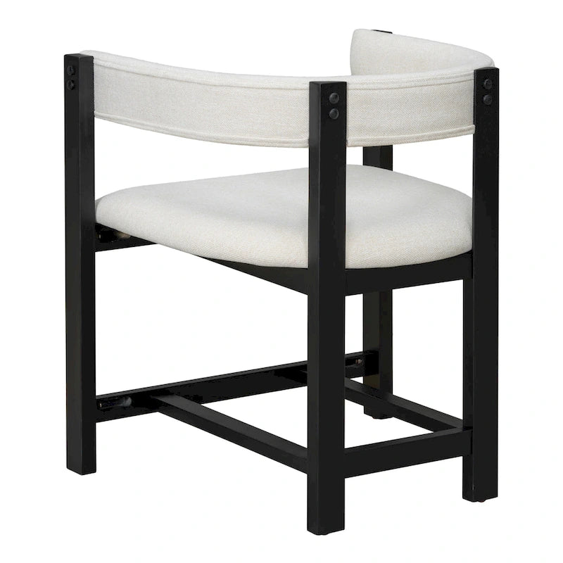 Elegant Barrel-Back Dining Armchair Set of 2