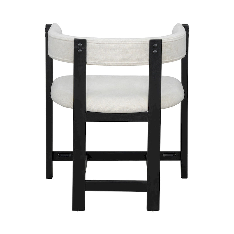 Elegant Barrel-Back Dining Armchair Set of 2