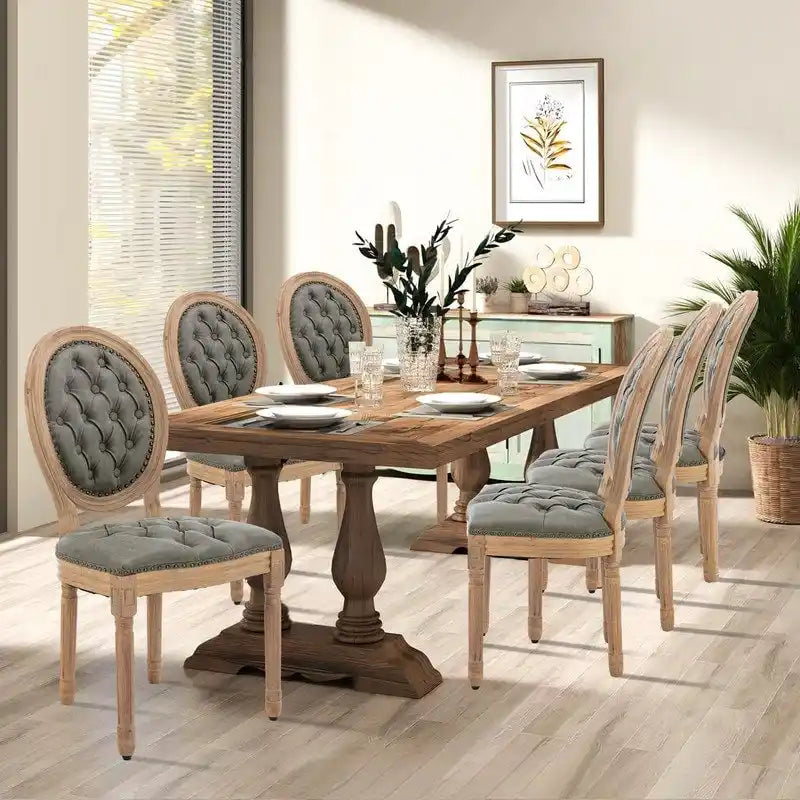 French Dining Chair with Nailhead Trim Set of 6