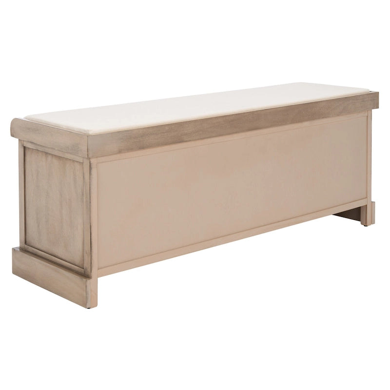 3-Drawer with Cushion Storage Bench - 47.3 W x 15 L x 19 H - 47Wx15Dx19H