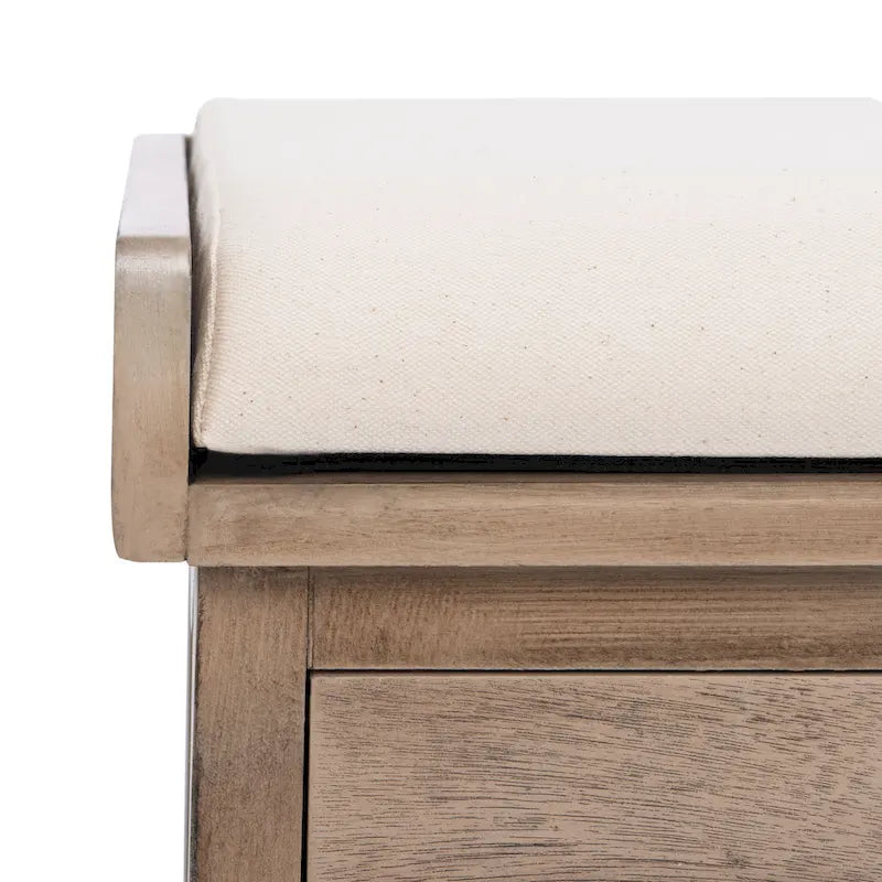 3-Drawer with Cushion Storage Bench - 47.3 W x 15 L x 19 H - 47Wx15Dx19H