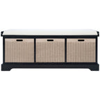 3-Drawer with Cushion Storage Bench - 47.3 W x 15 L x 19 H - 47Wx15Dx19H
