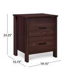 Faux Wood 2 Drawer Nightstands (Set of 2)