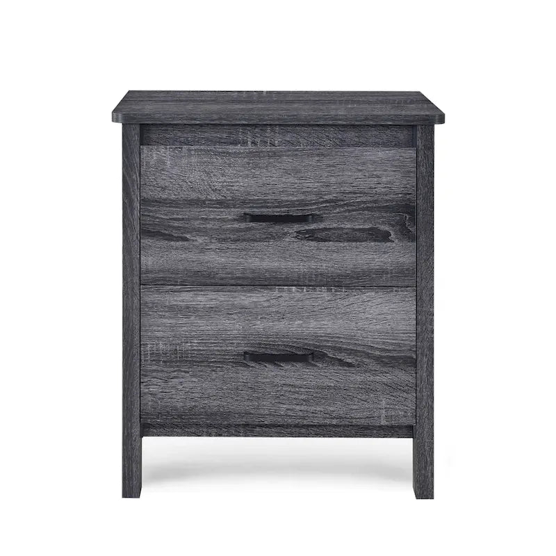 Faux Wood 2 Drawer Nightstands (Set of 2)
