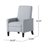 Fabric Pushback Recliner Club Armchair