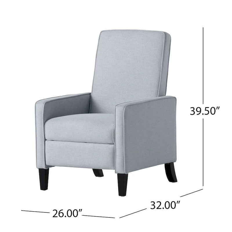 Fabric Pushback Recliner Club Armchair