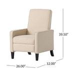 Fabric Pushback Recliner Club Armchair