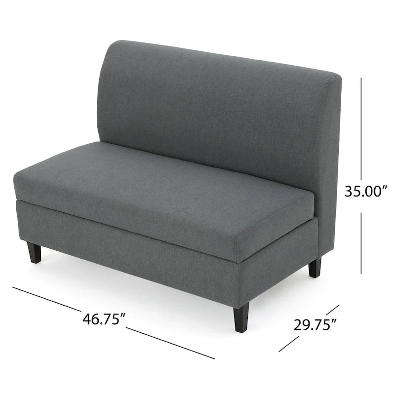 Fabric Storage Loveseat