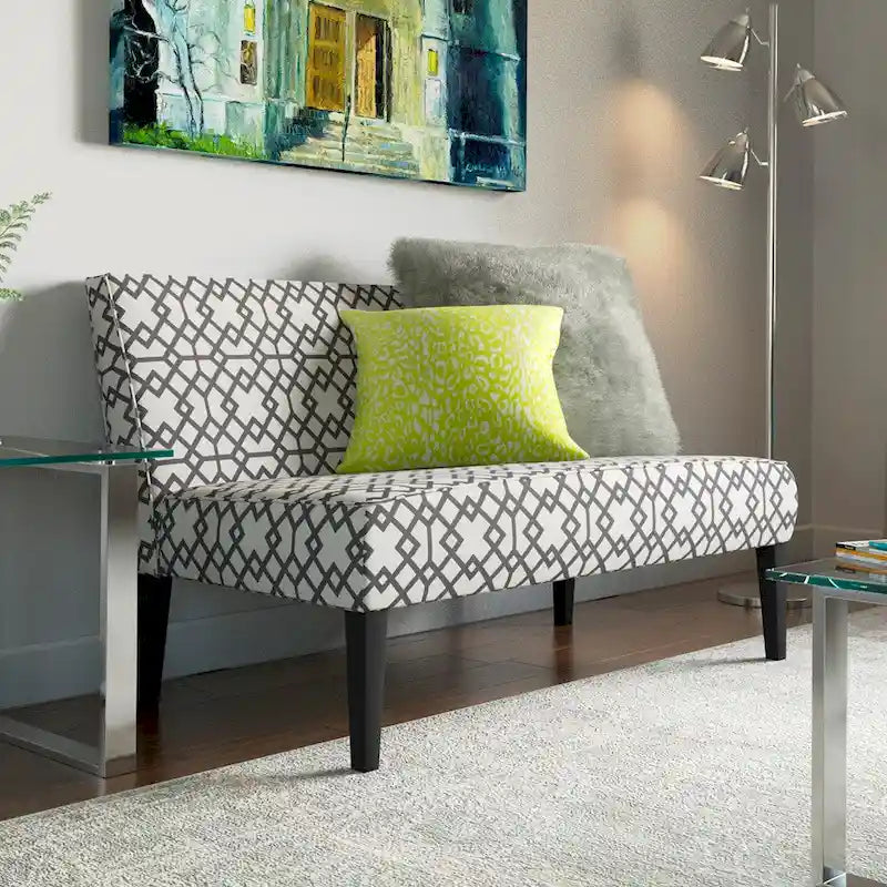  Morton Geometric Pattern Fabric Loveseat
