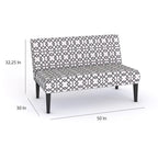 Geometric Pattern Fabric Loveseat