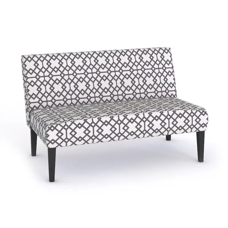 Geometric Pattern Fabric Loveseat