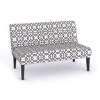 Geometric Pattern Fabric Loveseat
