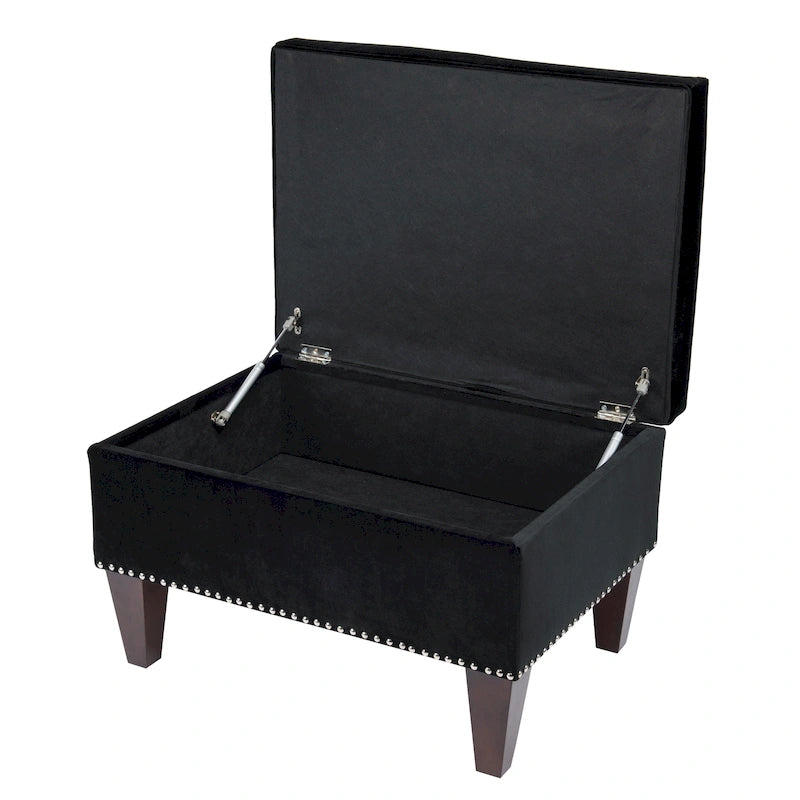 Upholstered Storage Bench with Hinged Lid - 30L x 22W x 20H in, 30 lbs