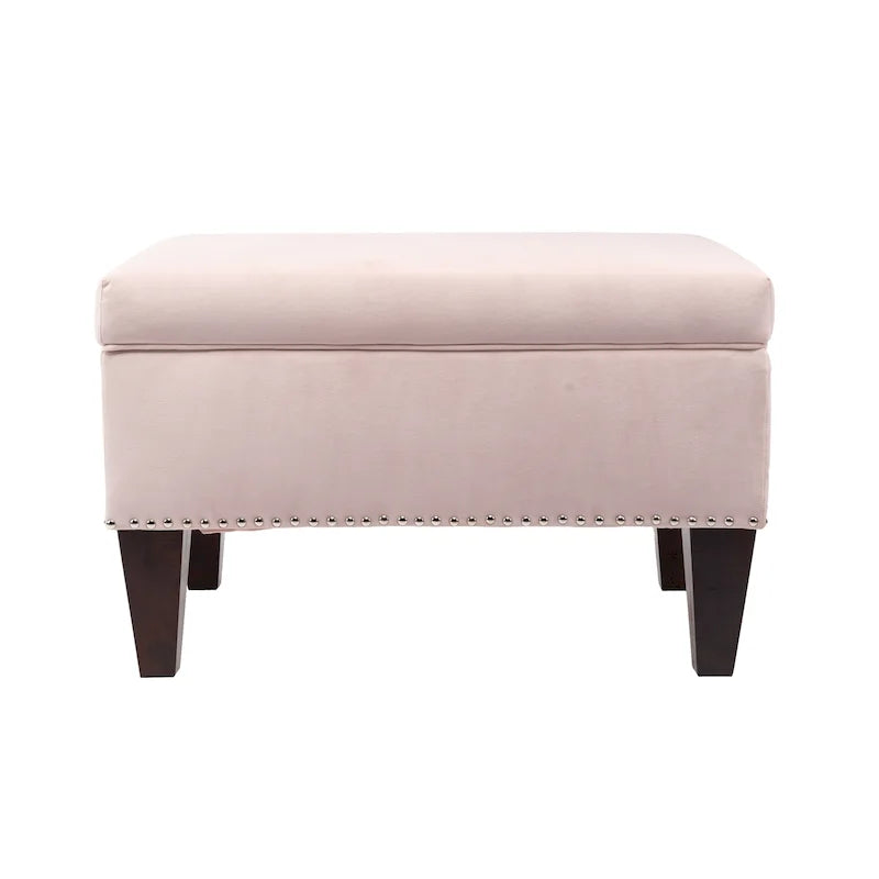 Upholstered Storage Bench with Hinged Lid - 30L x 22W x 20H in, 30 lbs