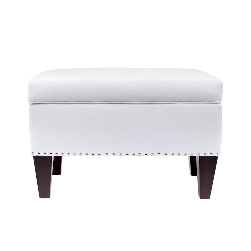 Upholstered Storage Bench with Hinged Lid - 30L x 22W x 20H in, 30 lbs