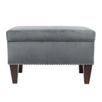 Upholstered Storage Bench with Hinged Lid - 30L x 22W x 20H in, 30 lbs