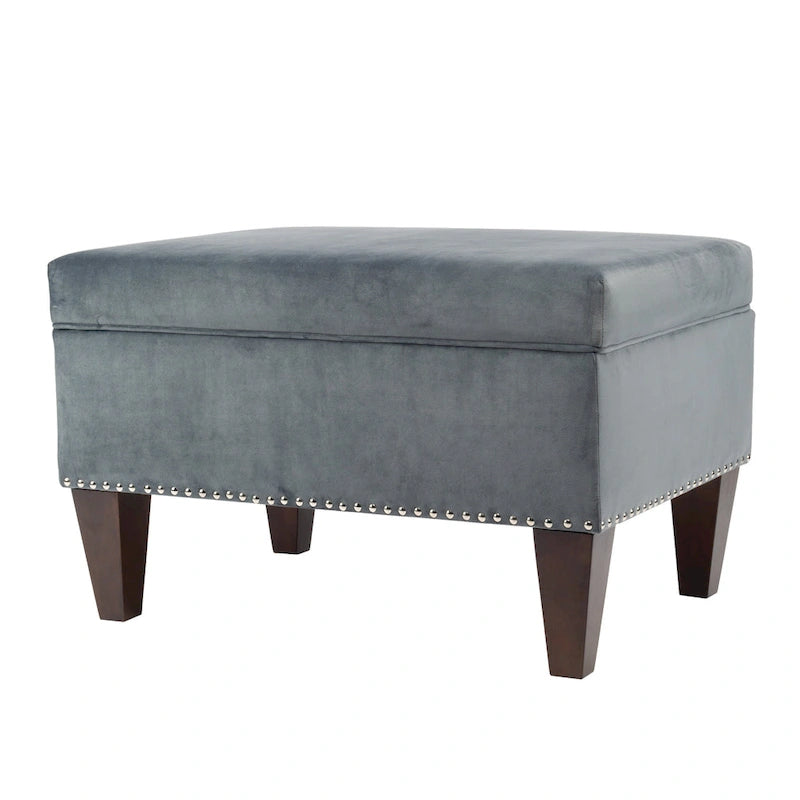 Upholstered Storage Bench with Hinged Lid - 30L x 22W x 20H in, 30 lbs