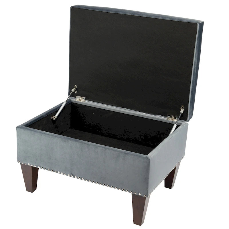 Upholstered Storage Bench with Hinged Lid - 30L x 22W x 20H in, 30 lbs