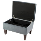 Upholstered Storage Bench with Hinged Lid - 30L x 22W x 20H in, 30 lbs