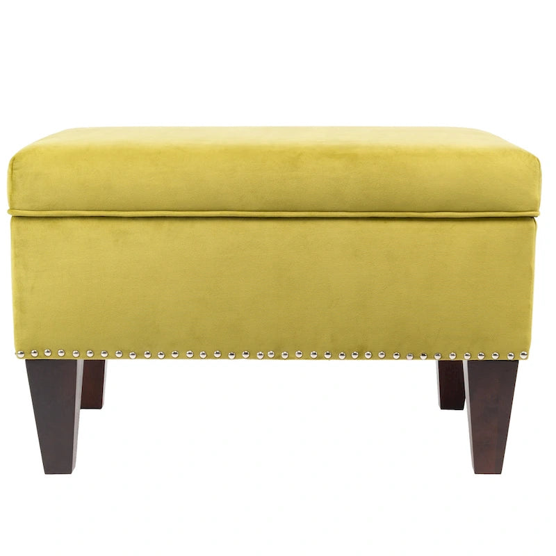 Upholstered Storage Bench with Hinged Lid - 30L x 22W x 20H in, 30 lbs