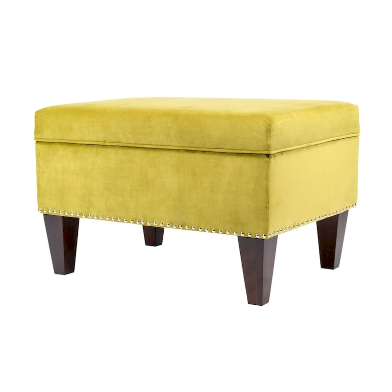 Upholstered Storage Bench with Hinged Lid - 30L x 22W x 20H in, 30 lbs