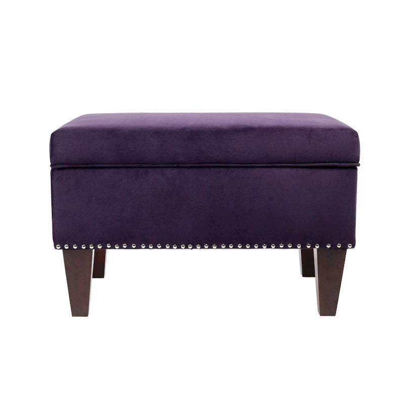 Upholstered Storage Bench with Hinged Lid - 30L x 22W x 20H in, 30 lbs